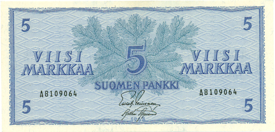 5 Markkaa 1963 A8109064 kl.8